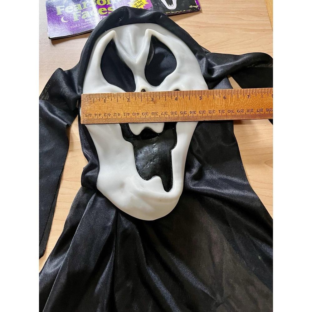 90s Fun World Fearsome Faces Scream Mask Melty Ghost Glow In Dark New Tags SEE - Picture 4 of 9
